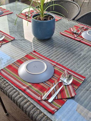 Oaxacan 12-Piece Handwoven Table Set
