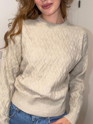 Beige knit sweatshirt Oysho like new, size S