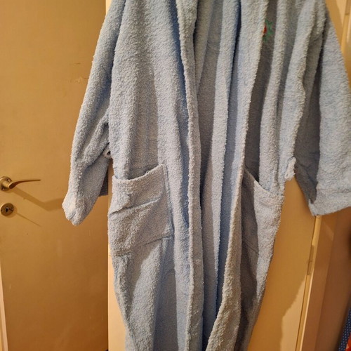 Blue Unisex Bathrobe 100% Cotton used, size Large