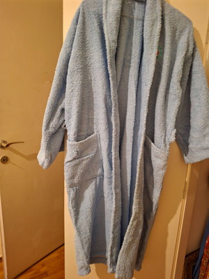 Μπουρνούζι γαλάζιο unisex 100% βαμβάκι μεταχειρισμένο, μέγεθος Large