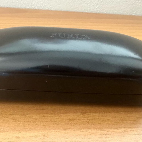 Furla glasses case used, black, hard material