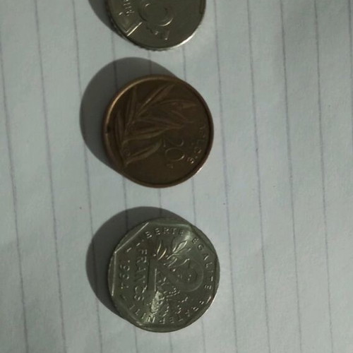 Coins used, French francs, Belgian francs and drachmas