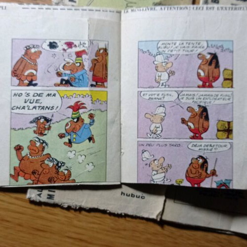 Comics used, pack of mini stories by Spirou