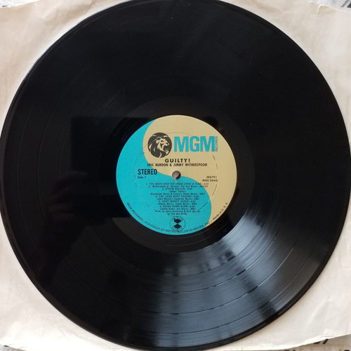 Guilty! vinyl LP used, blues by Eric Burdon & Jimmy Witherspoon