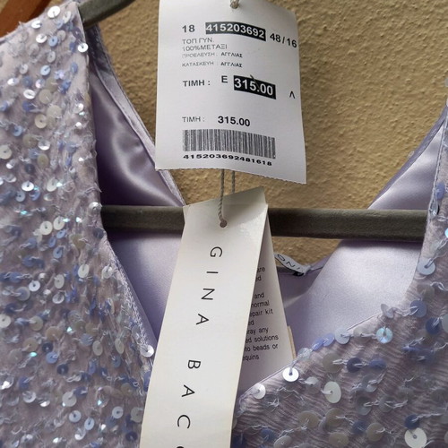 Gina Bacconi blouse and trousers set, lavender