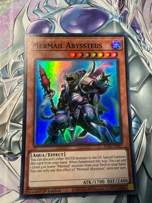 Mermail Abyssteus συλλεκτική κάρτα Yu-Gi-Oh! καινούργια