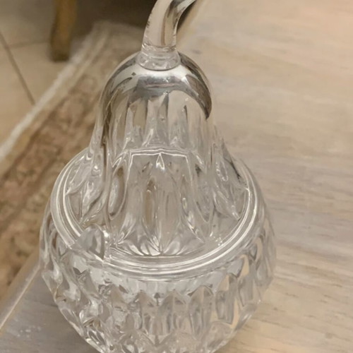 Crystal pear-shaped dish fondantière like new