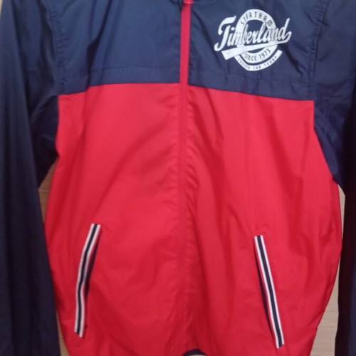 Timberland children's windbreaker jacket, blue and red, size 152 cm
