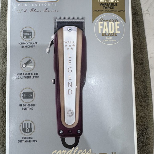 Wahl Legend cordless hair clipper used, with new battery and cutter