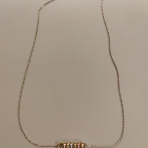 Links of London Mini Sweetie Necklace, Sterling Silver and 18kt Gold Vermeil