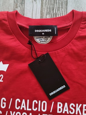 Dsquared2 μπλούζα M ανδρικό μπλουζάκι κόκκινο