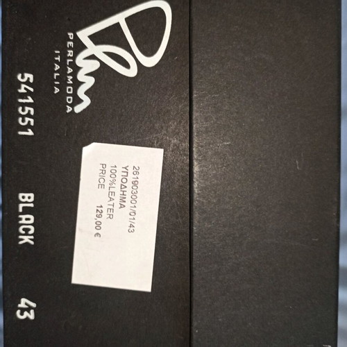 Perlamoda shoes used, genuine leather, size 43, black
