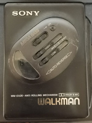 Sony WM-EX36 Stereo Cassette Player Walkman used with Pioneer headphones