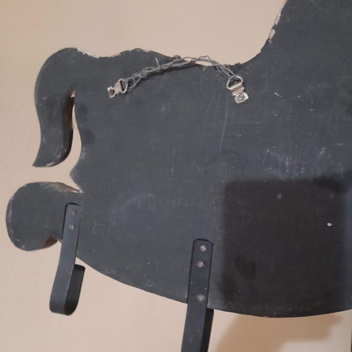 Vintage wooden wall hanger rocking horse hand-painted, like new
