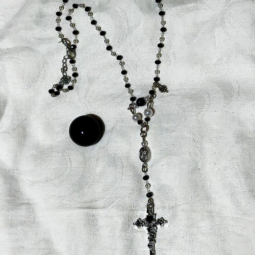 Gothic rosary with steel chain