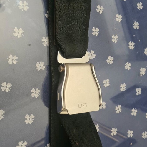 AMSAFE seatbelt used for aircraft display