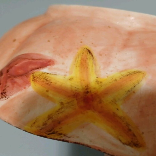 Ceramic handmade bowl with sea theme like new