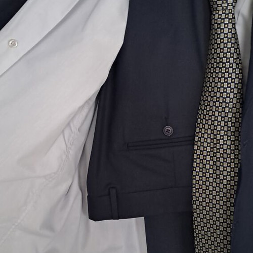 Men's Dark Navy 4-Piece Suit Set XXL like new