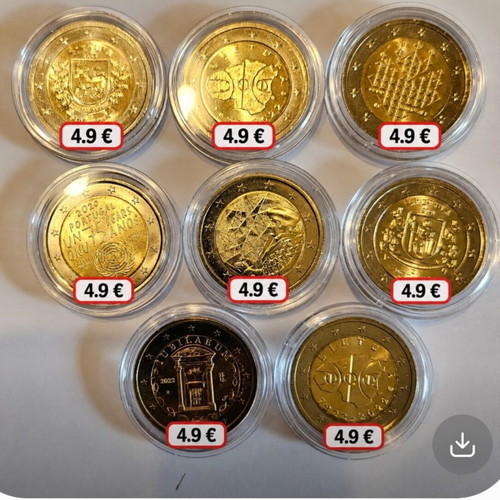 UNC euro coins