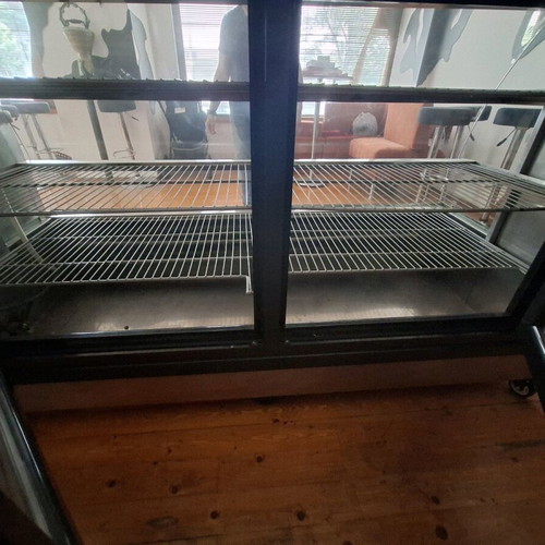 Display refrigerator for sweets used with wheels and LED lighting