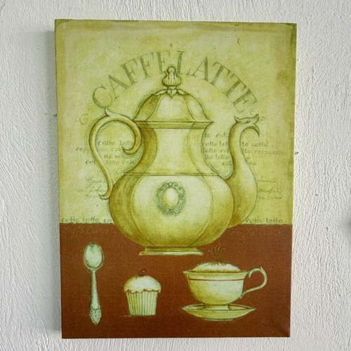 Canvas print Caffe Latte vintage aesthetic new