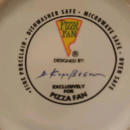 Pizza Fan promotional mug with D. Korovesi designs like new
