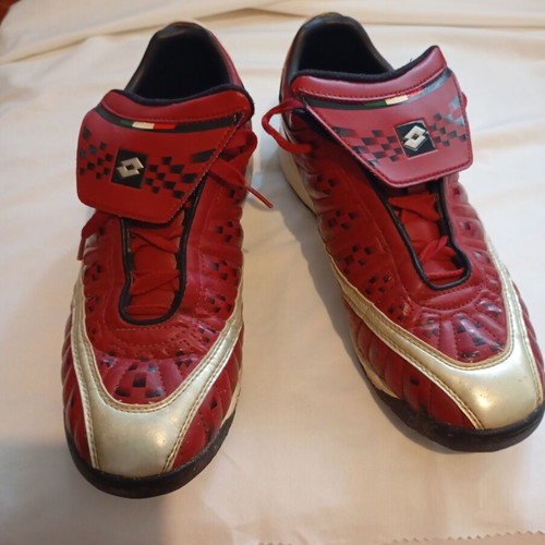 Lotto Sheva Pro vintage football shoes used, size EU44, red and silver