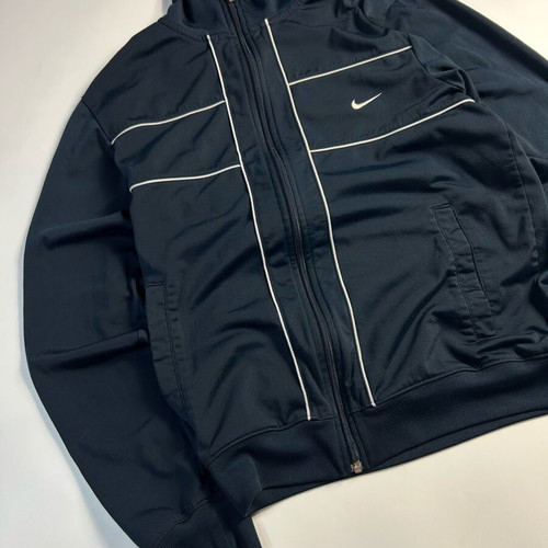 Nike Vintage Y2K Fleece Solo Swoosh used, size S, black with white stripes