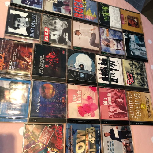 CD collection used, pack of 23, pop rock blues heavy metal jazz