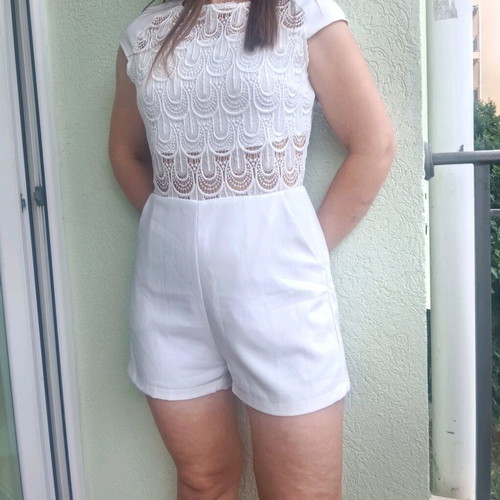 Vera & Lucy short romper, size M, white