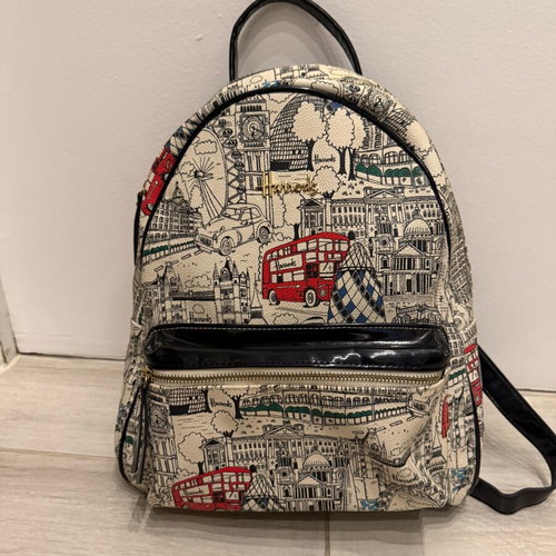 Harrods backpack with Landmarks pattern like new
