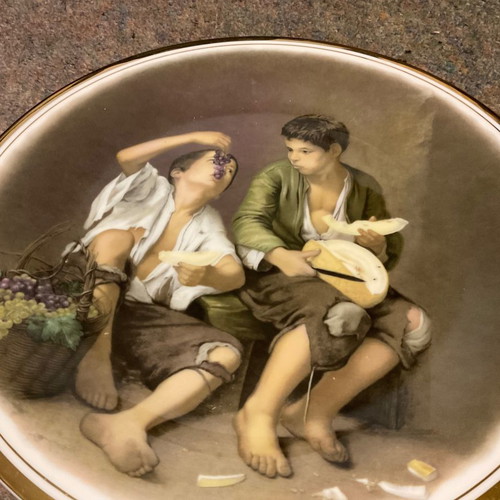 Murillo Fine Bone China England Platter with The Beggar Boys Design