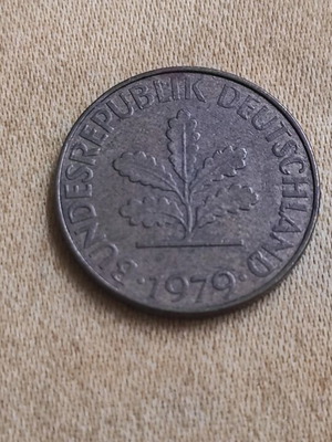 German 10 Pfennig coins used, set of 5 (1978–1993)