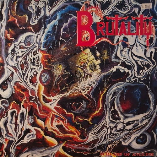 Brutality Screams of Anguish vinyl record, yellow translucent, 1993 edition