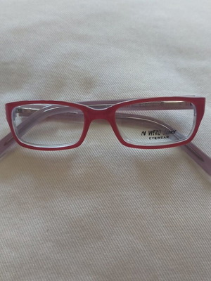 Children's eyeglasses with pink and purple plastic frame, size 41