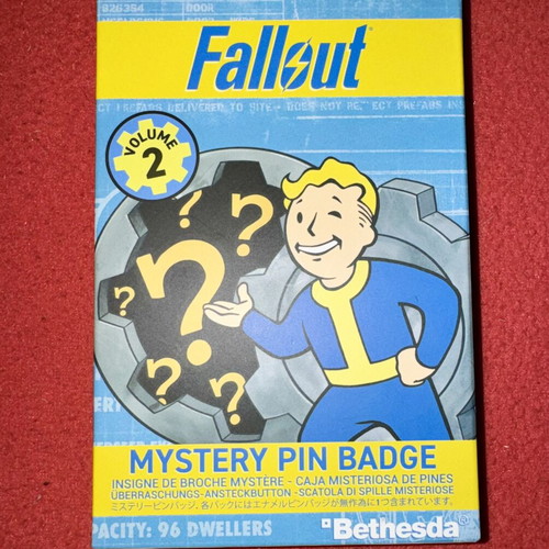Fallout Vault Boy Nerd Rage enamel pin like new, official Bethesda collectible