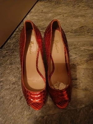 Marciano shoes used, orange glossy, size 39