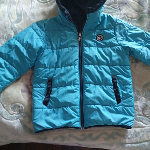 Turquoise kids jacket like new for 12-13 years old boy