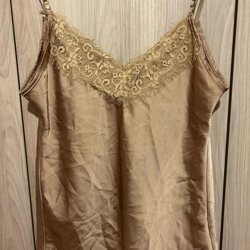 Lace camisole used, beige gold, size S