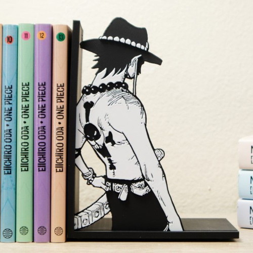 One Piece Portas D Ace Bookend new, 3D printed with durable PLA+