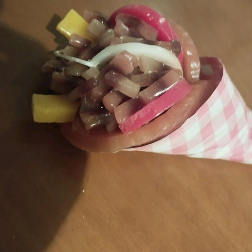 Original 18cm Candle in pita gyro design with tomato and potato