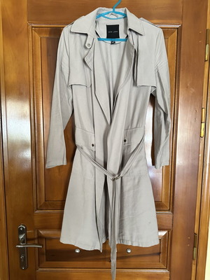 New Look women's trench coat used, size M, beige