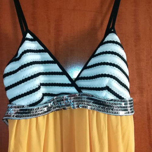 Abir dress used, silk, yellow, long, BSB