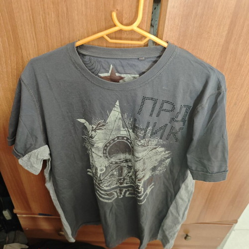 Next cotton T-shirt size L used, gray and red