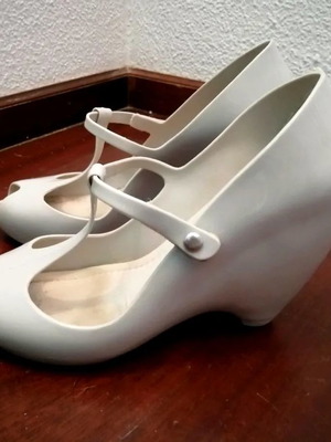 Melissa platform shoes used, size 40, gray