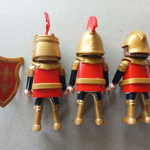 Φιγούρες ιπποτών Playmobil μεταχειρισμένες, σετ 3 τεμαχίων