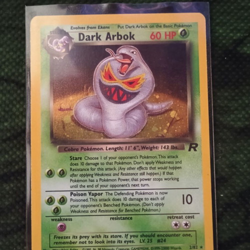 Dark Arbok Pokemon card collectible like -  59,99 - Vendora.cy