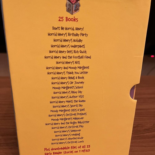 Horrid Henry Early Reader Set used, 24 books missing 1 and audio CD