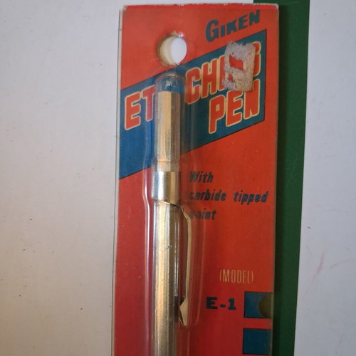 Giken Etching Pen E-1 Japan new, carbide tipped