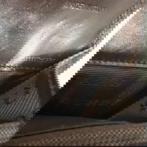 Портфейл Burberry от плат с капак употребяван, класически десен бежов и кафяв